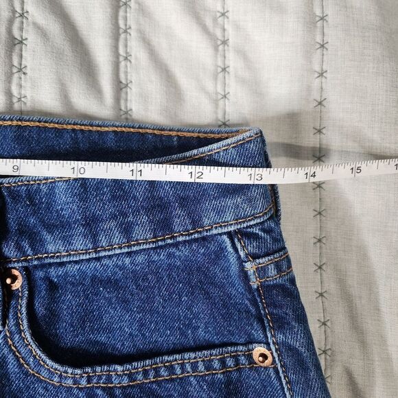 PINK Women's Blue Denim Shorts - Picture 4 of 5